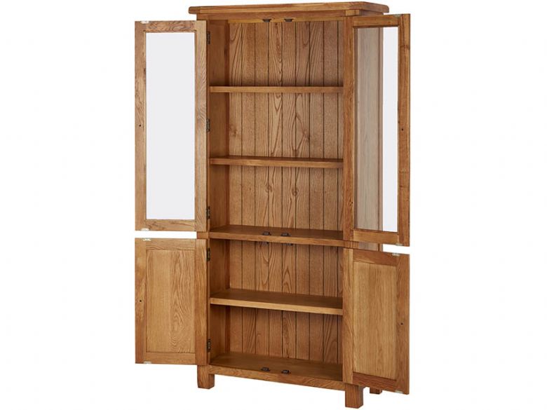 Winchester Oak Display Cabinet Open
