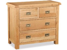 Oak 2 Over 2 Chest of Drawers