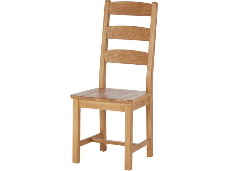 Winchester Oak Ladder Back Dining Chair with Wooden Seat