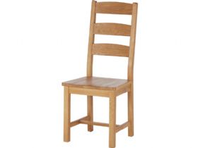Winchester Oak Ladder Back Dining Chair with Wooden Seat