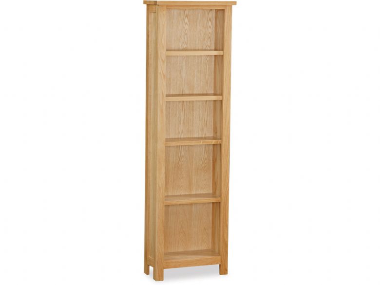 Oxford oak slim bookcase