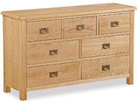 Salisbury oak 3 over 4 chest of drawers