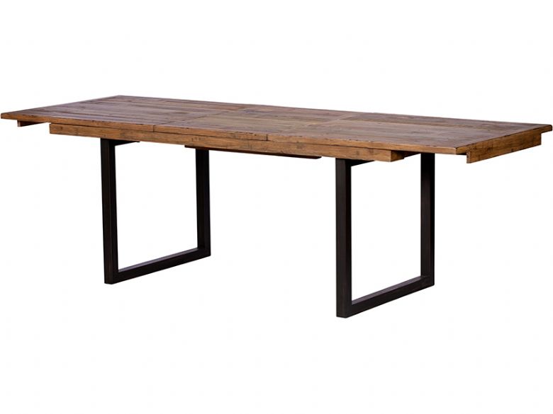 Halstein reclaimed 180cm extending dining table - fully extended