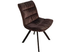 Faith dark grey velvet dining chair available at Furniture Barn