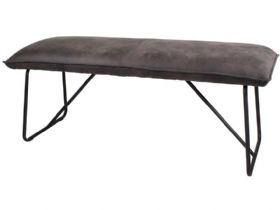 Pecos suede grey bench available at Furniture Barn