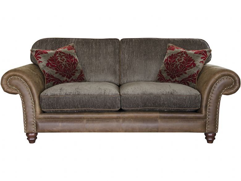 Carnegie leather & fabric 2 seater available at Furniture Barn