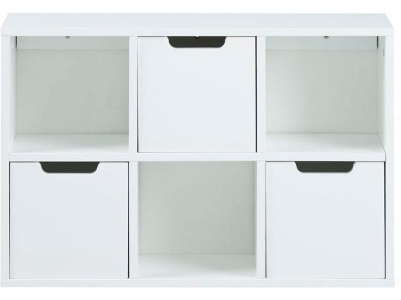 Malmo white MDF bookcase available at Furniture Barn