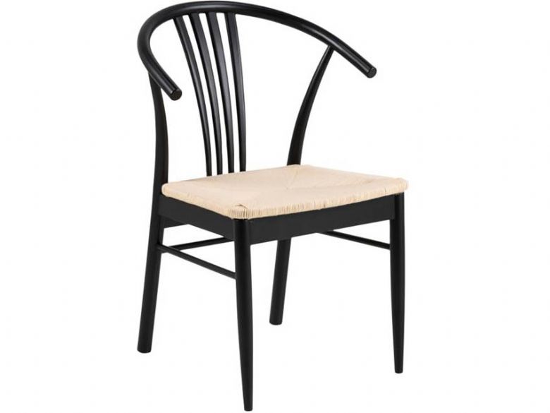 York black Birch woven seat dining chair available at Furniture Barn