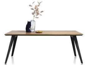 Habufa City large natural and black dining table available at Lee Longlands