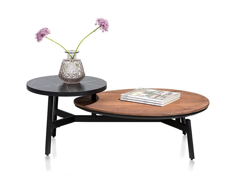 Habufa halmstad brown oak veneer coffee table