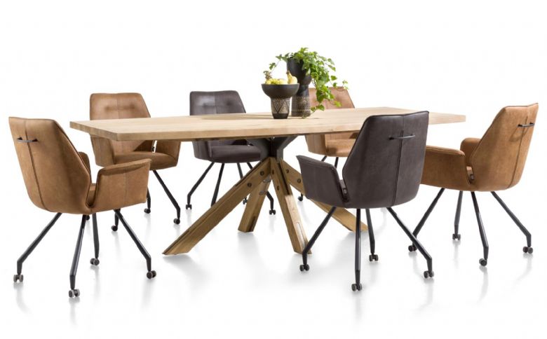 Habufa Jardino 2.3m oak rectangular dining table available at Lee Longlands