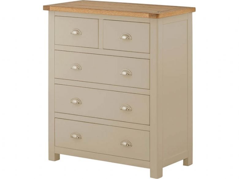 Hunningham 2 Over 3 Chest of Drawers | Oak Top - Furniture Barn