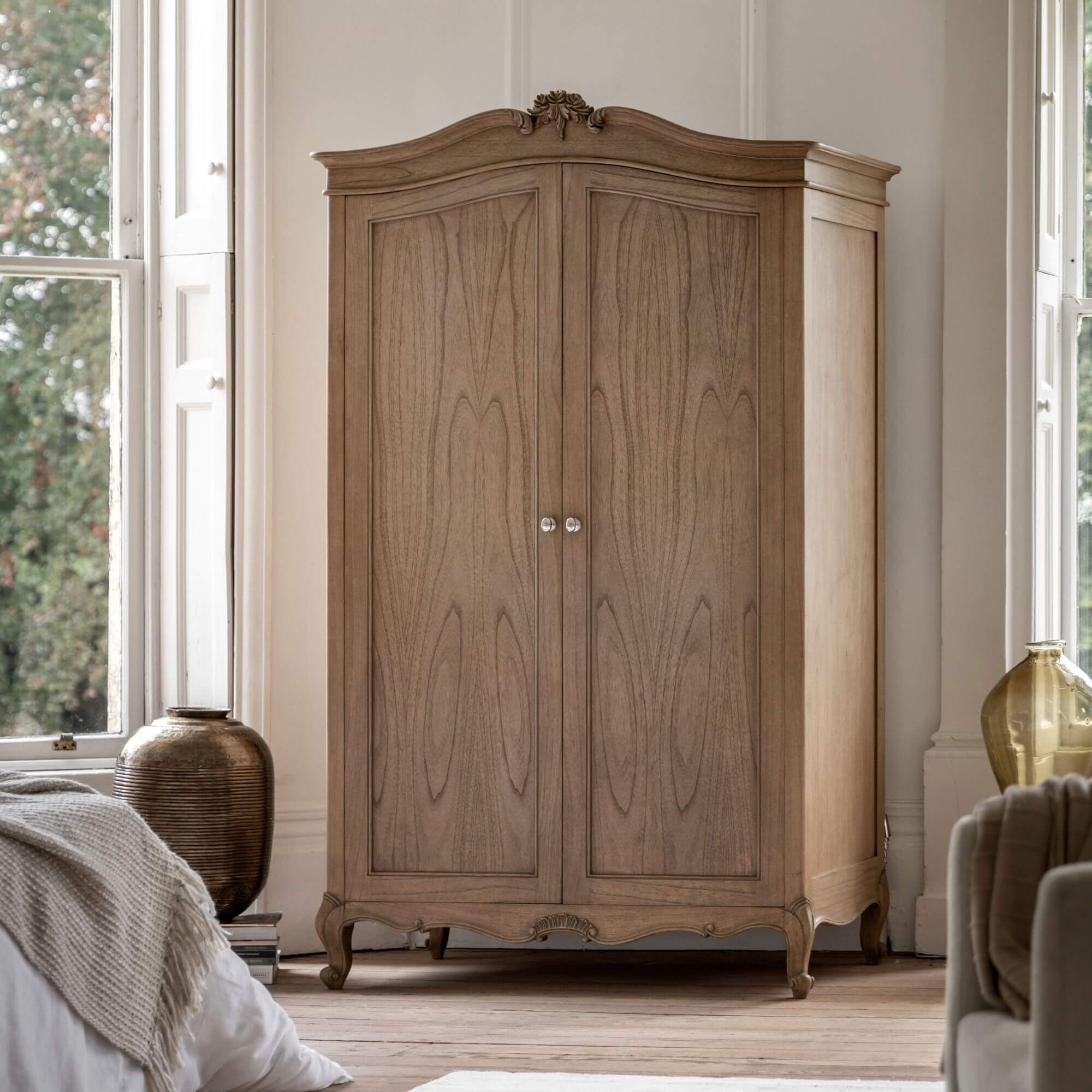 Chic French Style Wardrobe – Elegant Bedroom Storage - Furniture Barn
