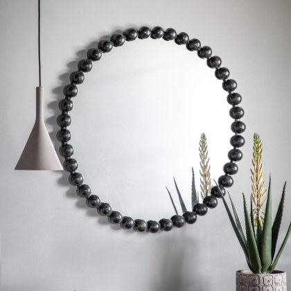 Ceretti Round Mirror Black