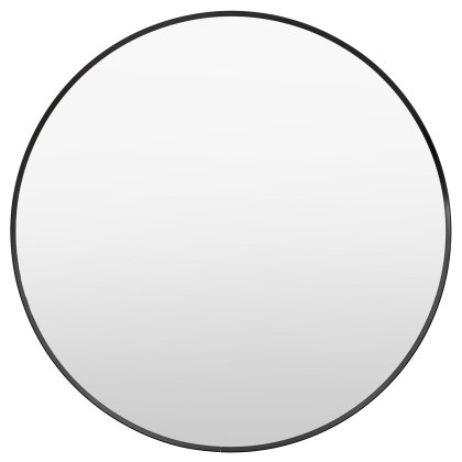 Holworth Round Mirror, Large, Black