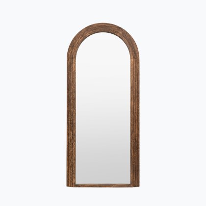 Hoxton Dark Wood Arched Mirror