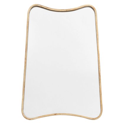 Kurva Rectangle Mirror Gold