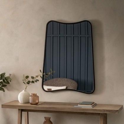 Kurva Rectangle Mirror Black