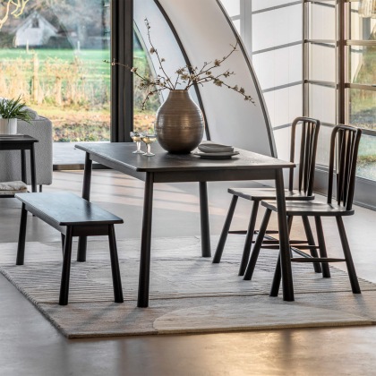 Gallery Direct 1.5m Dining Table Black Gallery Direct 1.5m Dining Table Black