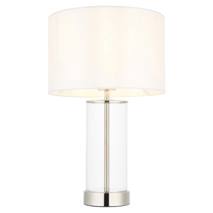 Lessina Table Lamp – Bright Nickel Finish