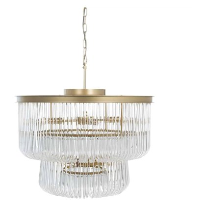 Romy Brushed Gold Chandelier