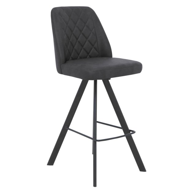 Fucino Swivel Bar Stool in Grey