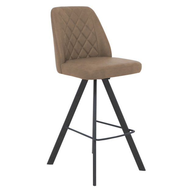 Fucino Swivel Bar Stool in Taupe
