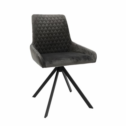 Sesia Grey Velvet Dining Chair