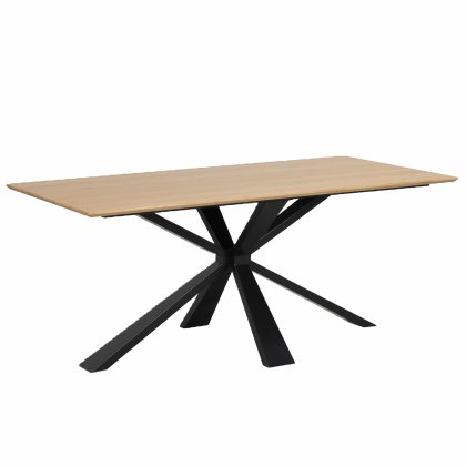Versa 180cm Fixed Top Dining Table with Metal Base
