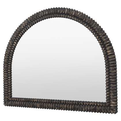 Pimlico Arch Overmantle Mirror in Blackwash Pimlico Arch Overmantle Mirror in Blackwash