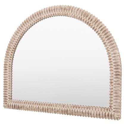 Pimlico Arch Overmantle Mirror in Whitewash
