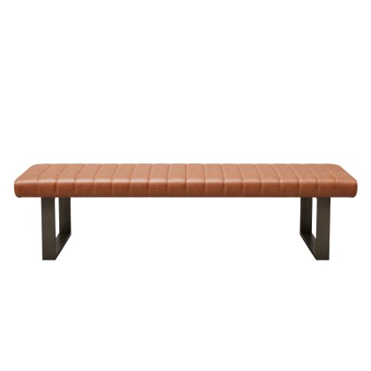 Yukon Retro Stitch Upholstered Bench in Tan Yukon Retro Stitch Upholstered Bench in Tan