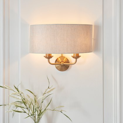 Highclere Wall Light in Vintage Brass