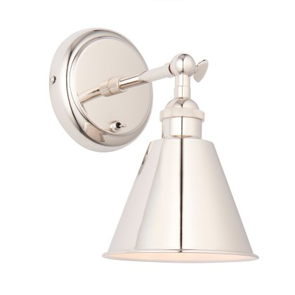 Hal Wall Light, Bright Nickel