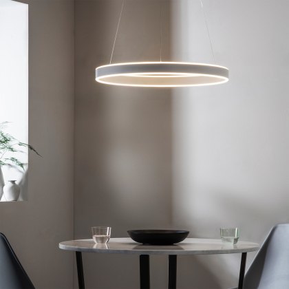 Gen Pendant Light in Matt Nickel with Frosted Glass