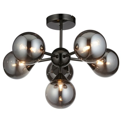 Oscar Ceiling Light Black with Smoked Glass Oscar Ceiling Light Black with Smoked Glass