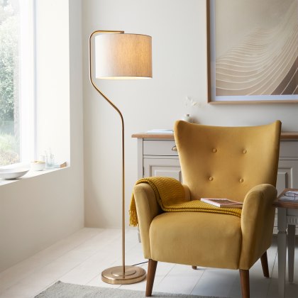 Clement Floor Lamp Brushed Aged Brass Clement Floor Lamp Brushed Aged Brass