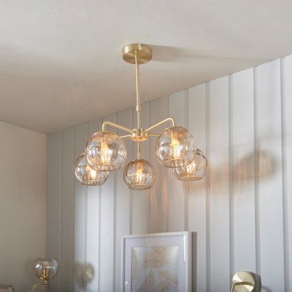Dimple Pendant Light in Brushed Brass
