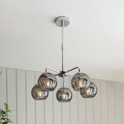 Dimple Pendant Light in Chrome