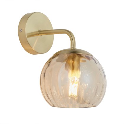 Dimple Wall Light Brushed Brass & Champagne
