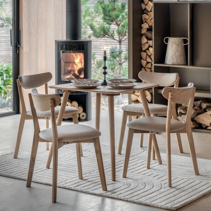 Gallery Direct Hatfield Square Dining Table, Natural Gallery Direct Hatfield Square Dining Table, Natural