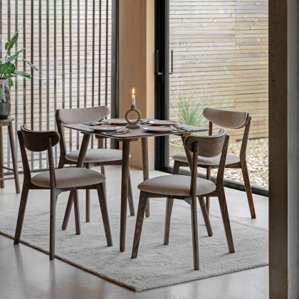 Gallery Direct Hatfield Square Dining Table, Smoked Gallery Direct Hatfield Square Dining Table, Smoked