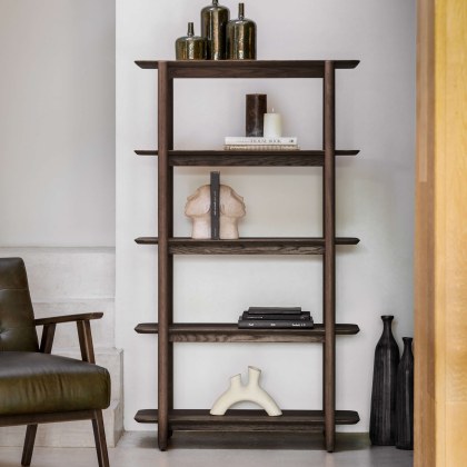 Gallery Direct Hatfield Smoked Tall Open Display Gallery Direct Hatfield Smoked Tall Open Display