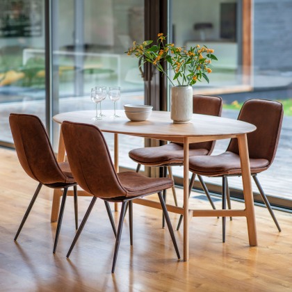 Gallery Direct Madrid Oval Dining Table, Oak
