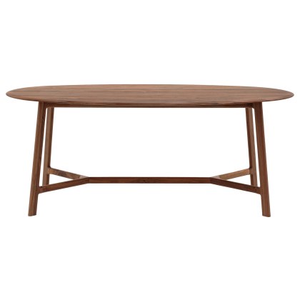 Gallery Direct Madrid Oval Dining Table, Walnut
