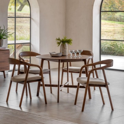 Gallery Direct Madrid Walnut Round Dining Table