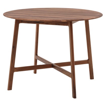 Gallery Direct Madrid Round Dining Table, Walnut