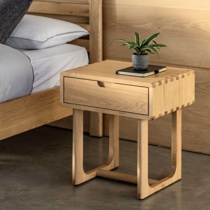 Gallery Direct Craft Natural 1 Drawer Bedside