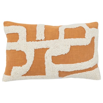 Kalho Apricot Embroidered Cushion