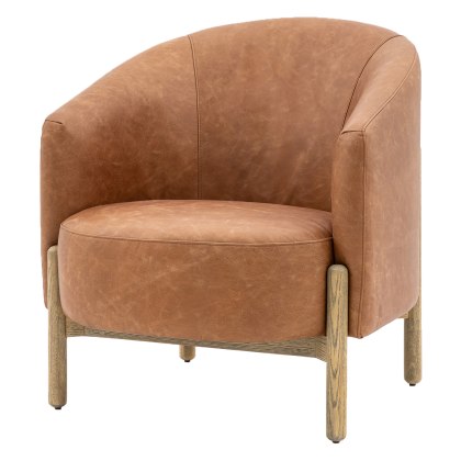 Tindon Vintage Brown Leather Armchair Tindon Vintage Brown Leather Armchair